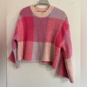 Jessica Simpson Colorful Patchwork Women's Sweater